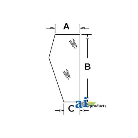 A & I Products Glass, Front, Lower (RH) 38" x25" x6" A-D131288